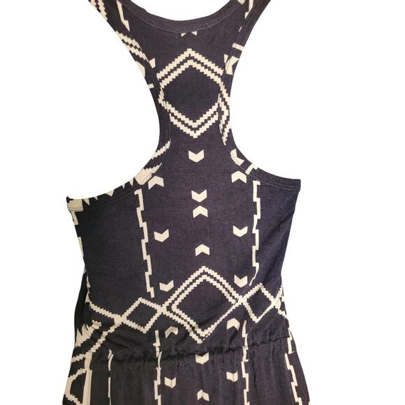 J Crew Blk Maxi Dress Razor Back Bottom Slits SZ XXS - Picture 4 of 5